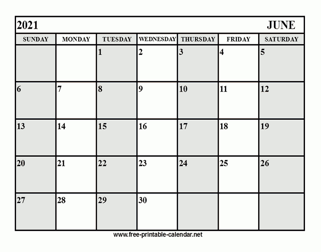 Free Printable June 2021 Calendar  June 2021-June 2021 Calendar