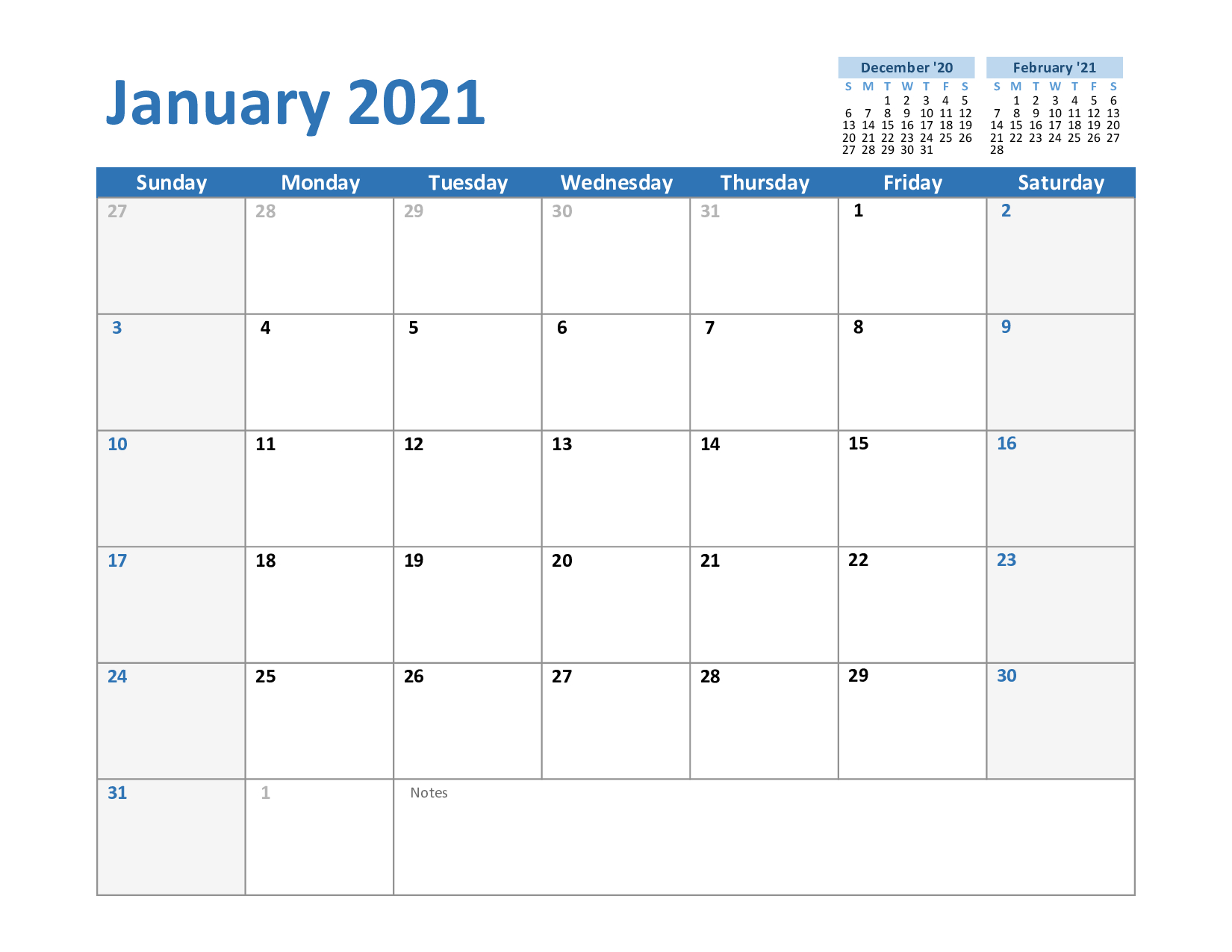 January 2021 Excel Calendar - Printablecalendarsfor2021  Julian Calendar 2021 Excel
