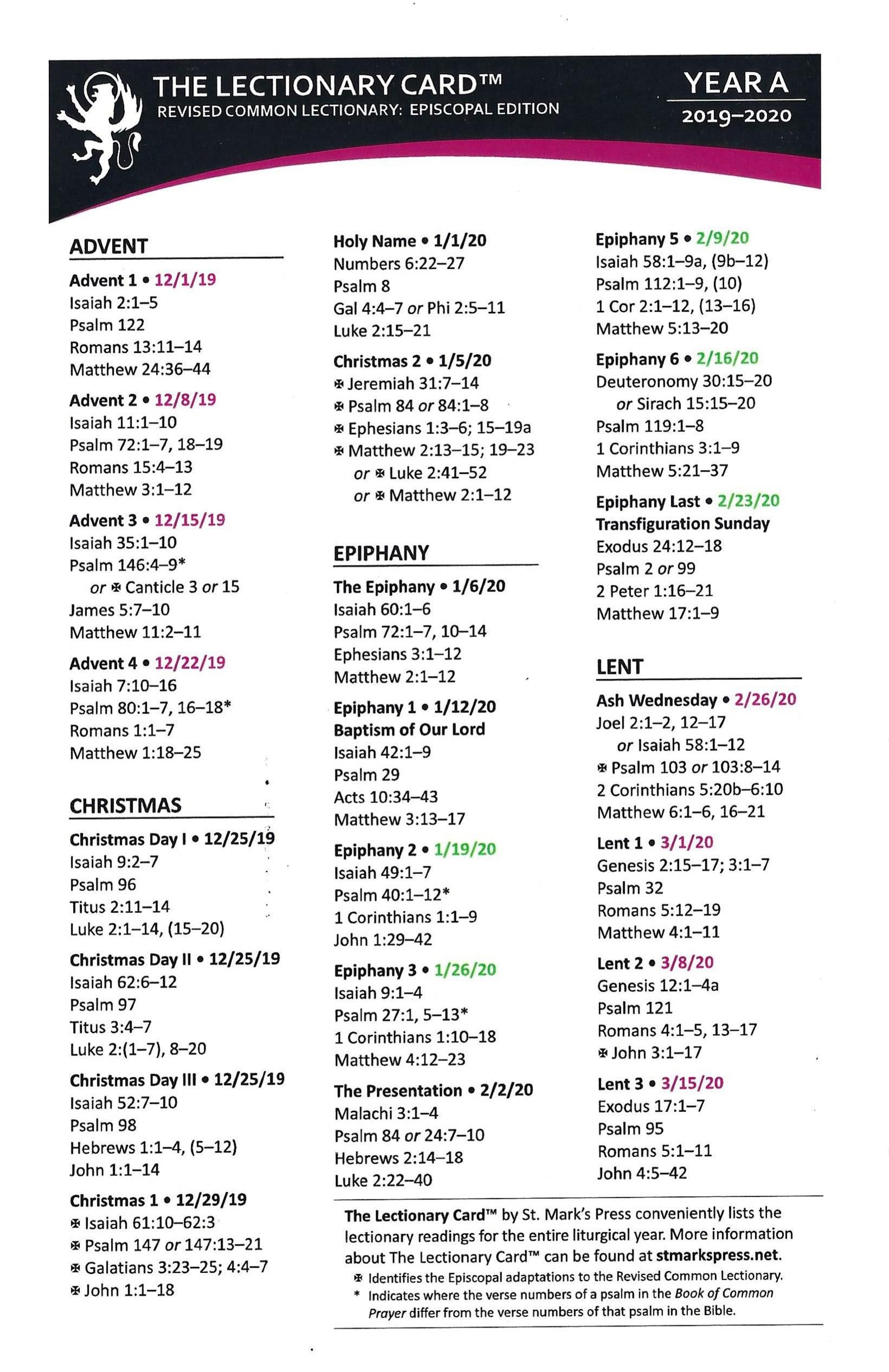 Revised Common Lectionary 2024 Pdf 2024 Lani Shanta