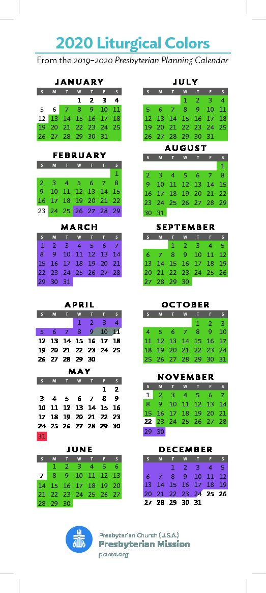 2024 Liturgical Color Calendar Printable Free 2024