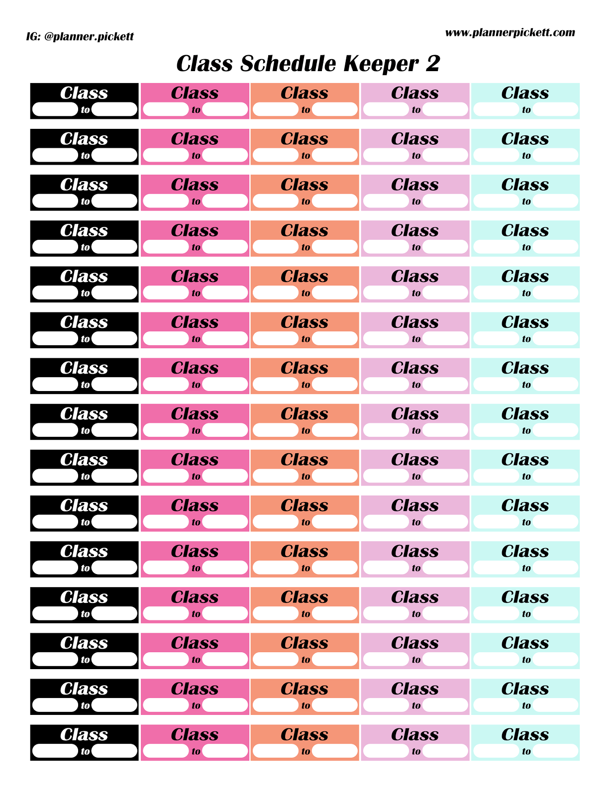 @Planner.pickett: Free 6Page Schedule Keeper Planner  Printable Planner Stickers Numbers 1 To 31