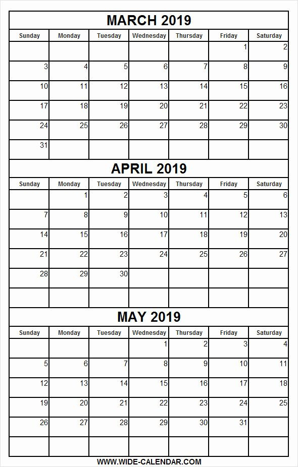 Printable Calendar 3 Month 2020 In 2020 | Calendar March  3 Month Calendar Template For Word