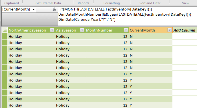 Use Powerpivot Dax To Automatically Report On The Last  If Month Column