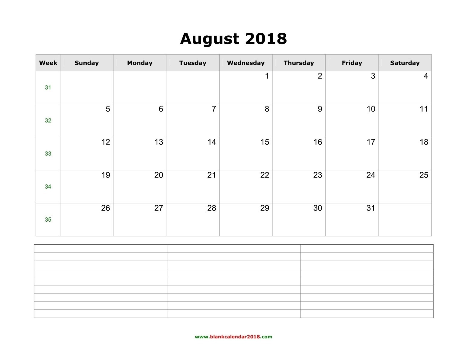 2019 Blank Calendar Template With Notes - Template  Wall Calendar Frame Plan - Item 49887 Clone