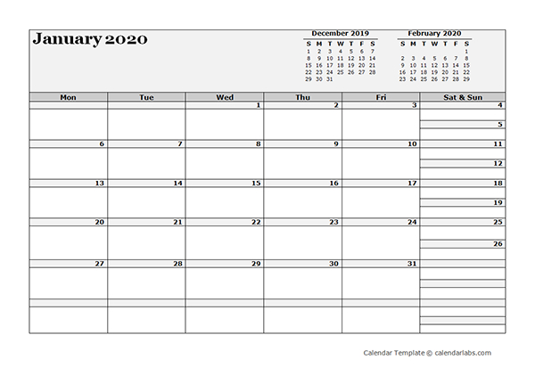 3 Month Calendar Template - Template Calendar Design