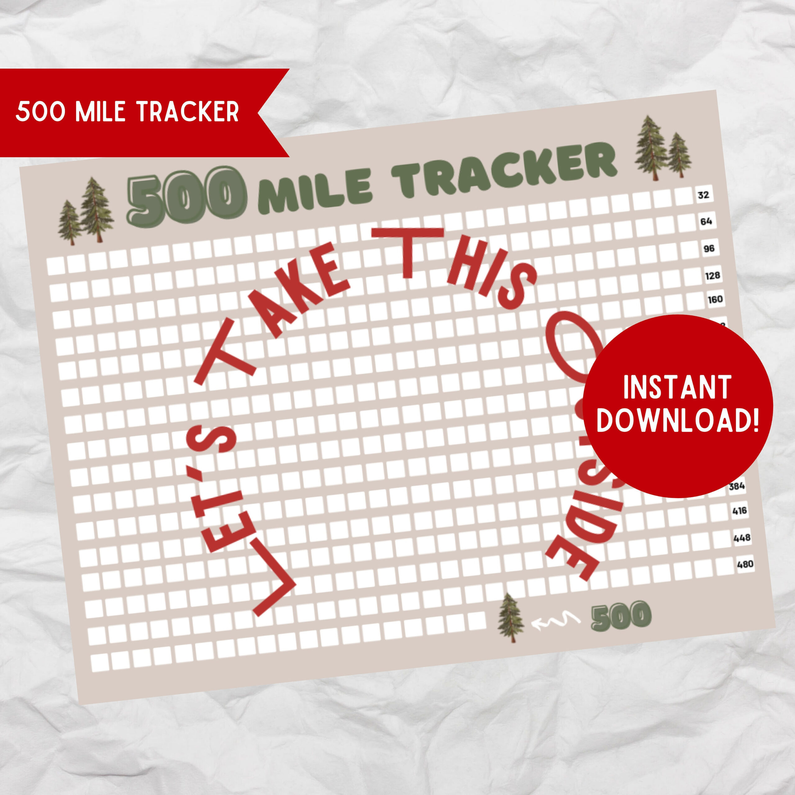 500 Mile Tracker Running Tracker Walking Challenge Fitness  Fitness Challenge Tracker
