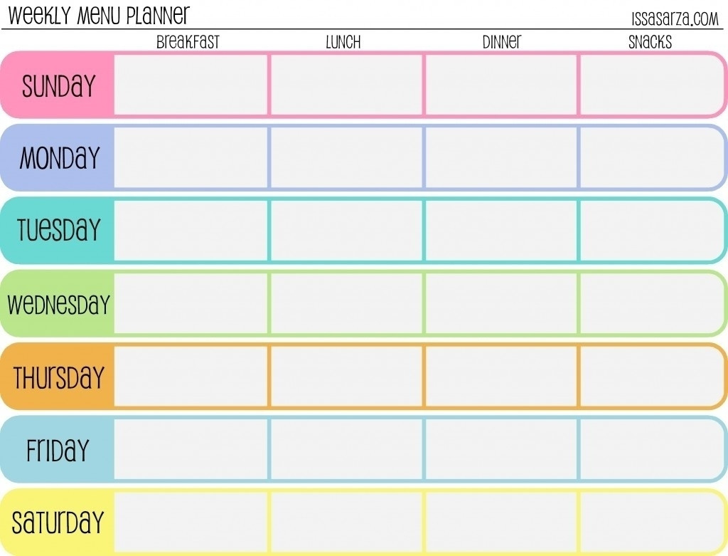 7 Days A Week Planner - Calendar Inspiration Design  7 Day Weekly Planner