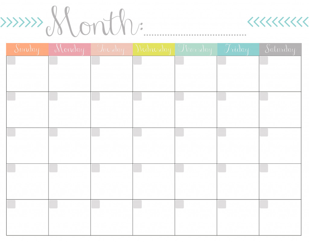 8.5 X 11 Blank Calendars To Print - Calendar Template 2021  Printable Blank Calendar Page Template