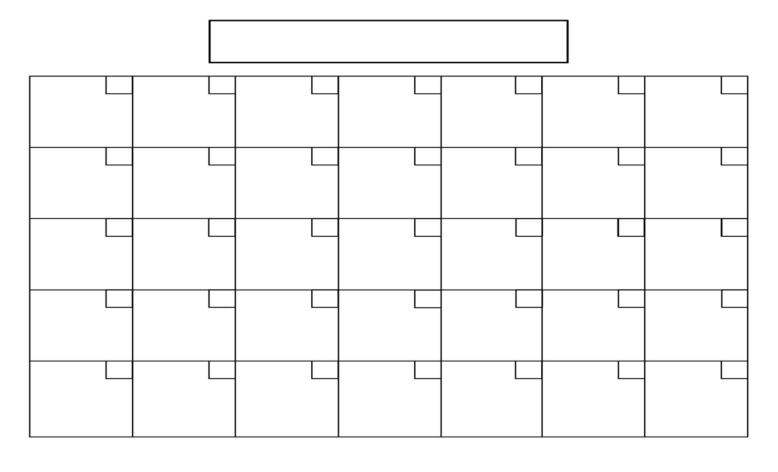 8X11 Printable Blank Calendar | Calendar Template 2020  Free Printable Blank Monthly Calendar Templates