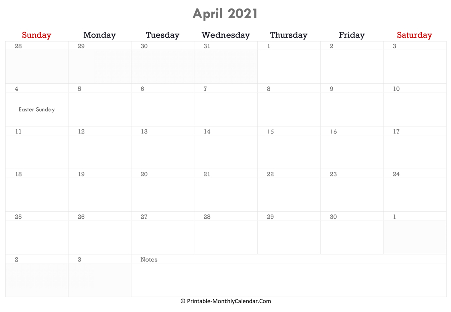 April 2021 Calendar Printable With Holidays  12 Month Financial Year Calendar 18 To 19