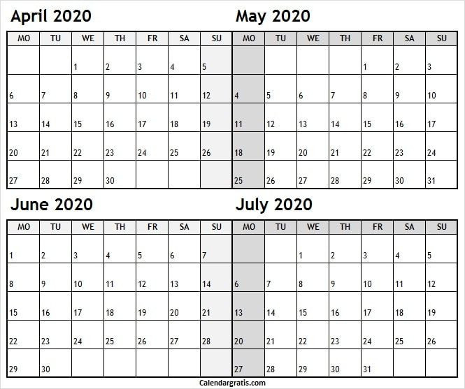 April May 2020 Calendar Printable In 2020 | Calendar  Free Printable Calender April And May