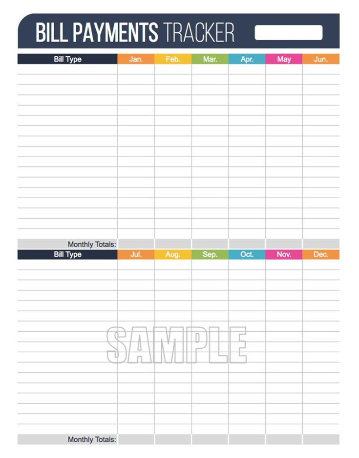 Fillable Bill Pay Worksheet - Template Calendar Design