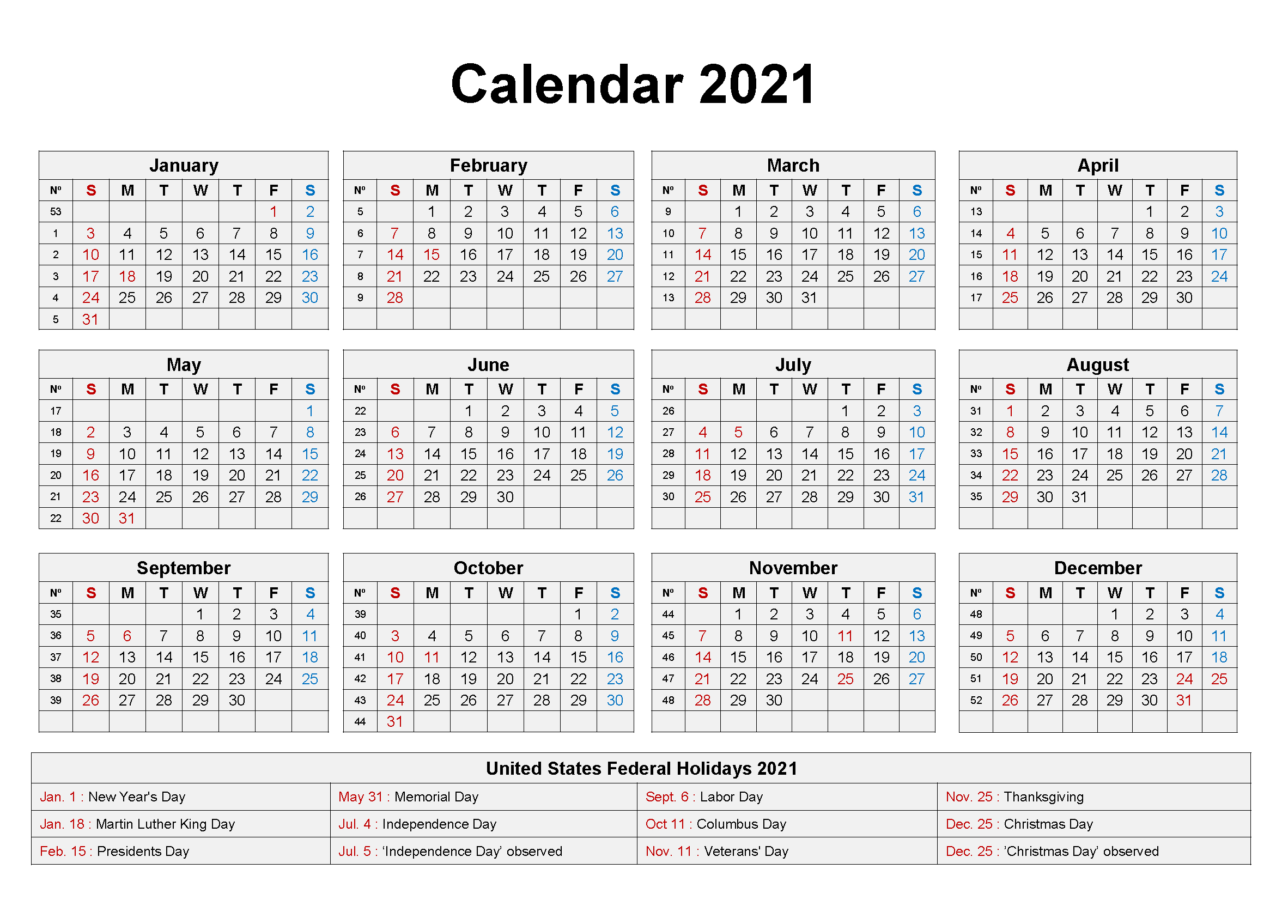 Blank 2021 Calendar Printable | Calendar 2021  Printable 2021 2021 Depo Calendar