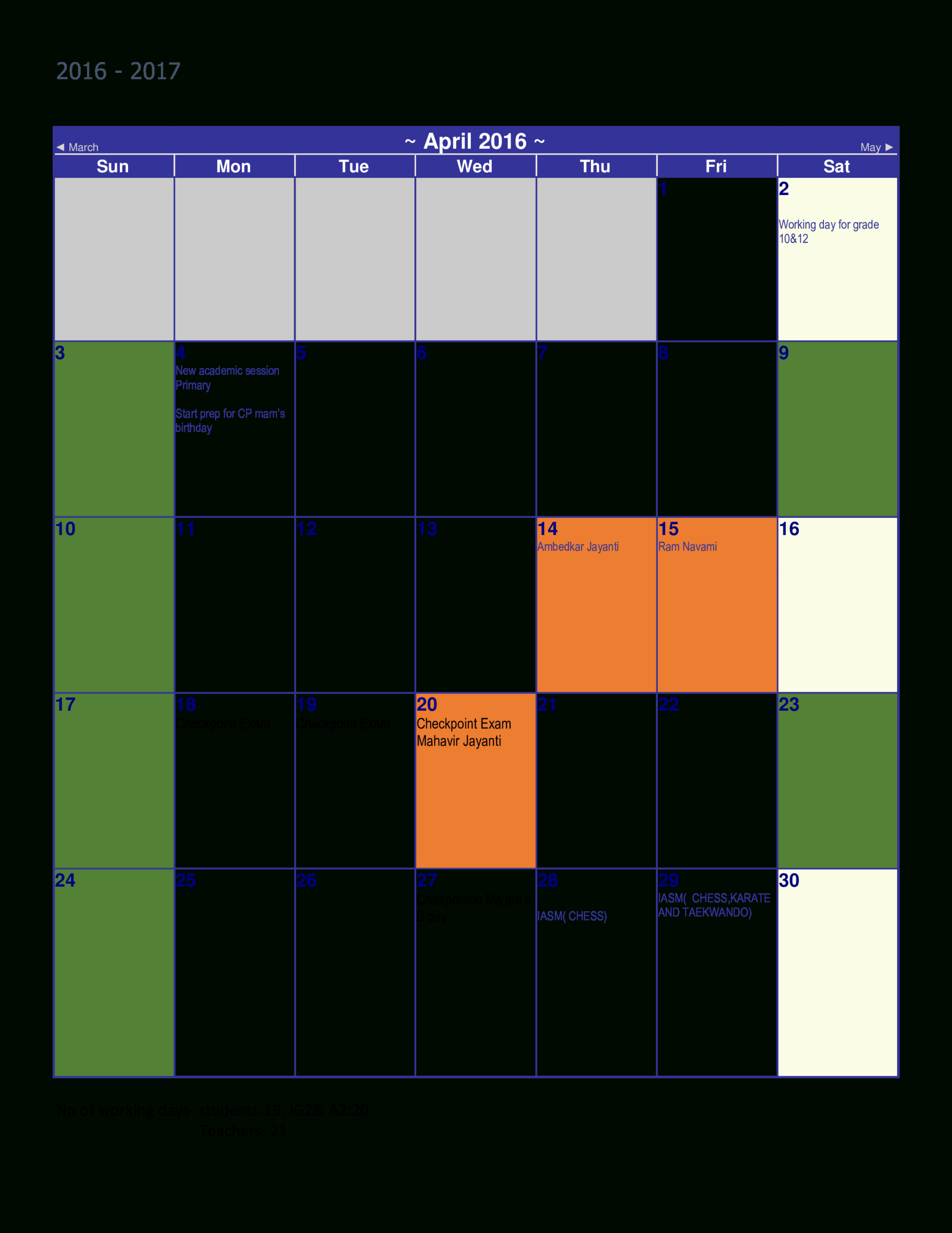 Blank Academic Calendar | Templates At  Download Calendar Template