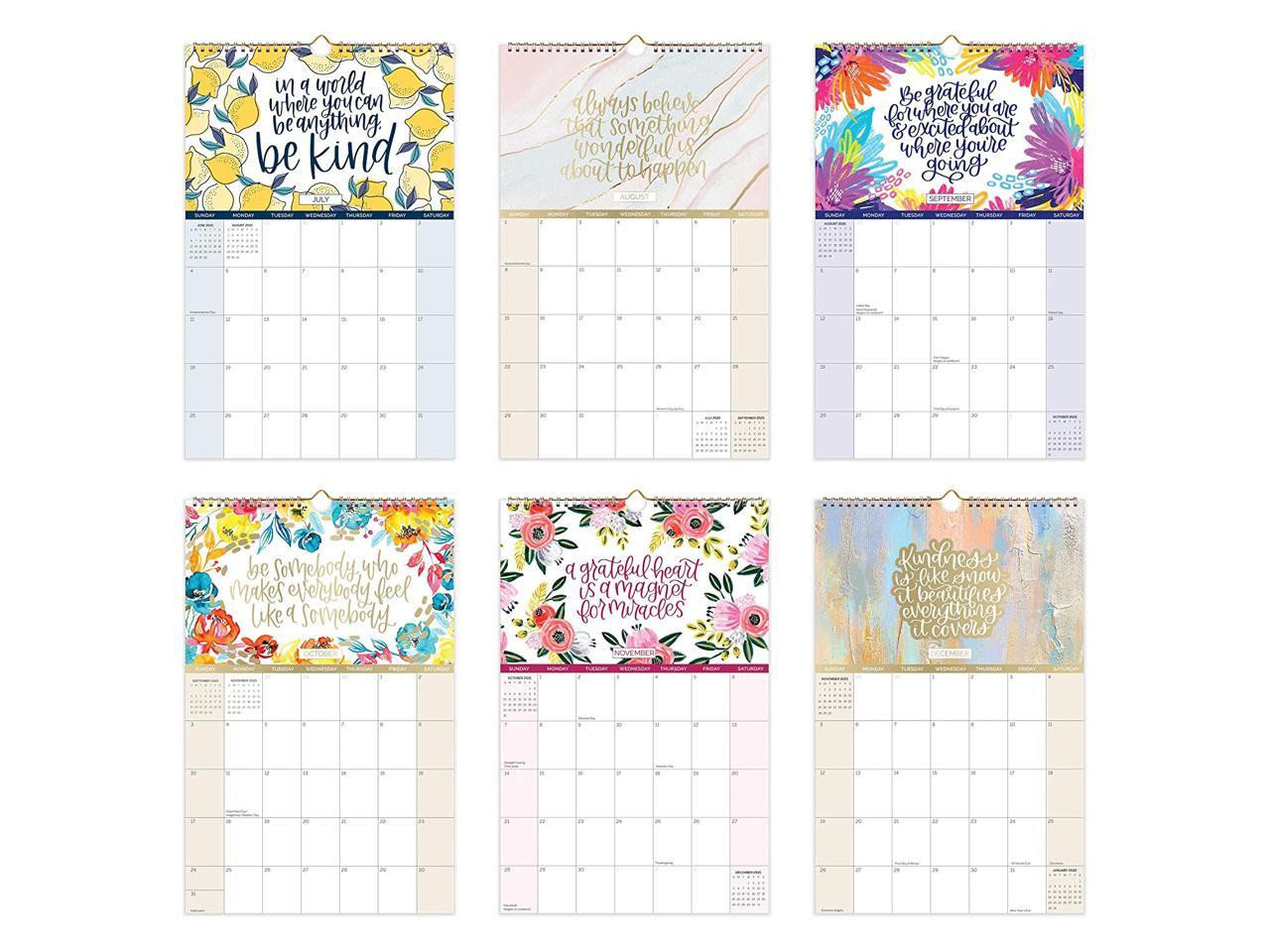 Bloom Daily Planners 2021 Calendar Year Monthly Hanging  2021 Daily Wall Calendar Free