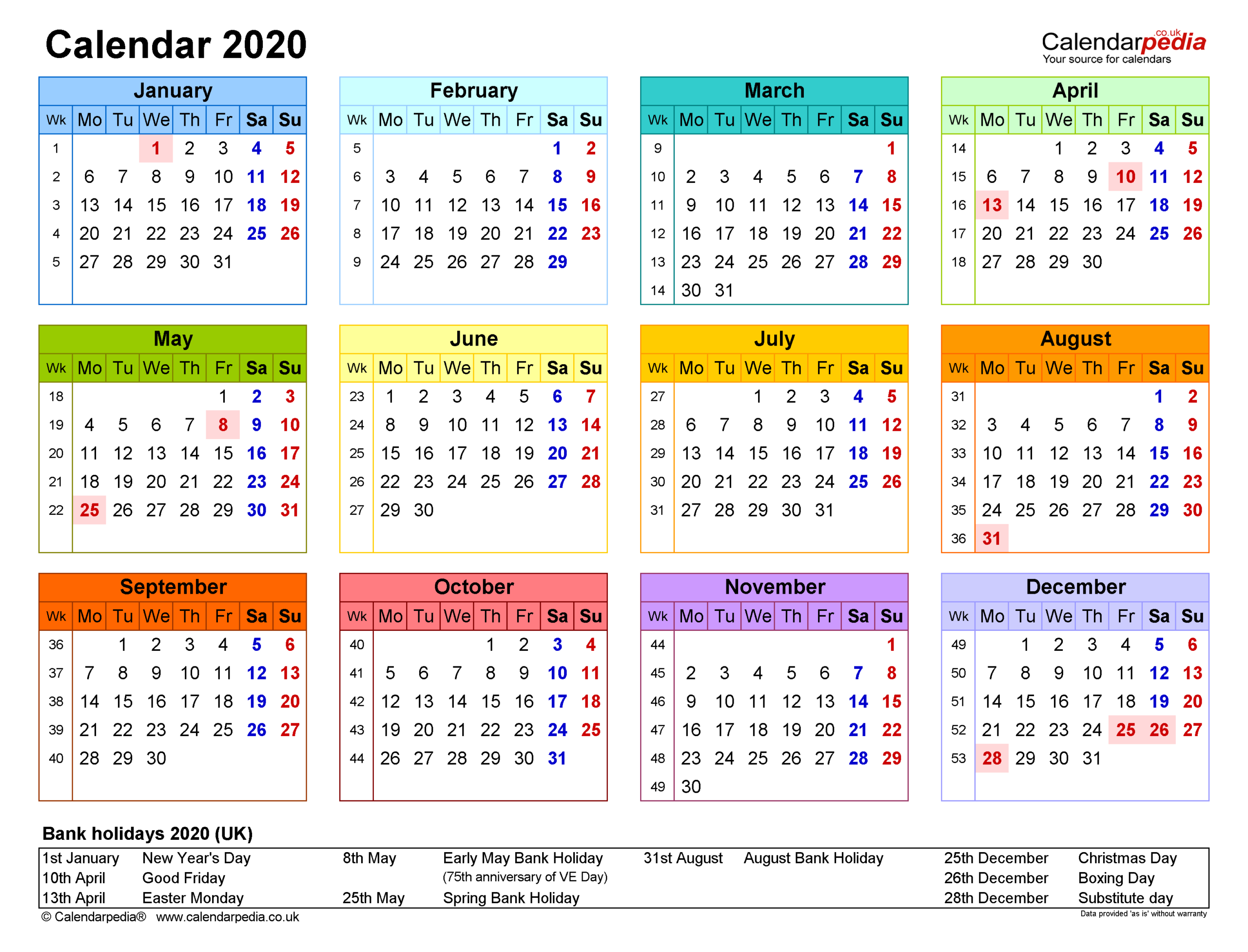 Calendar 2020 (Uk) - Free Printable Pdf Templates  Small December 2021 Calendar Printable