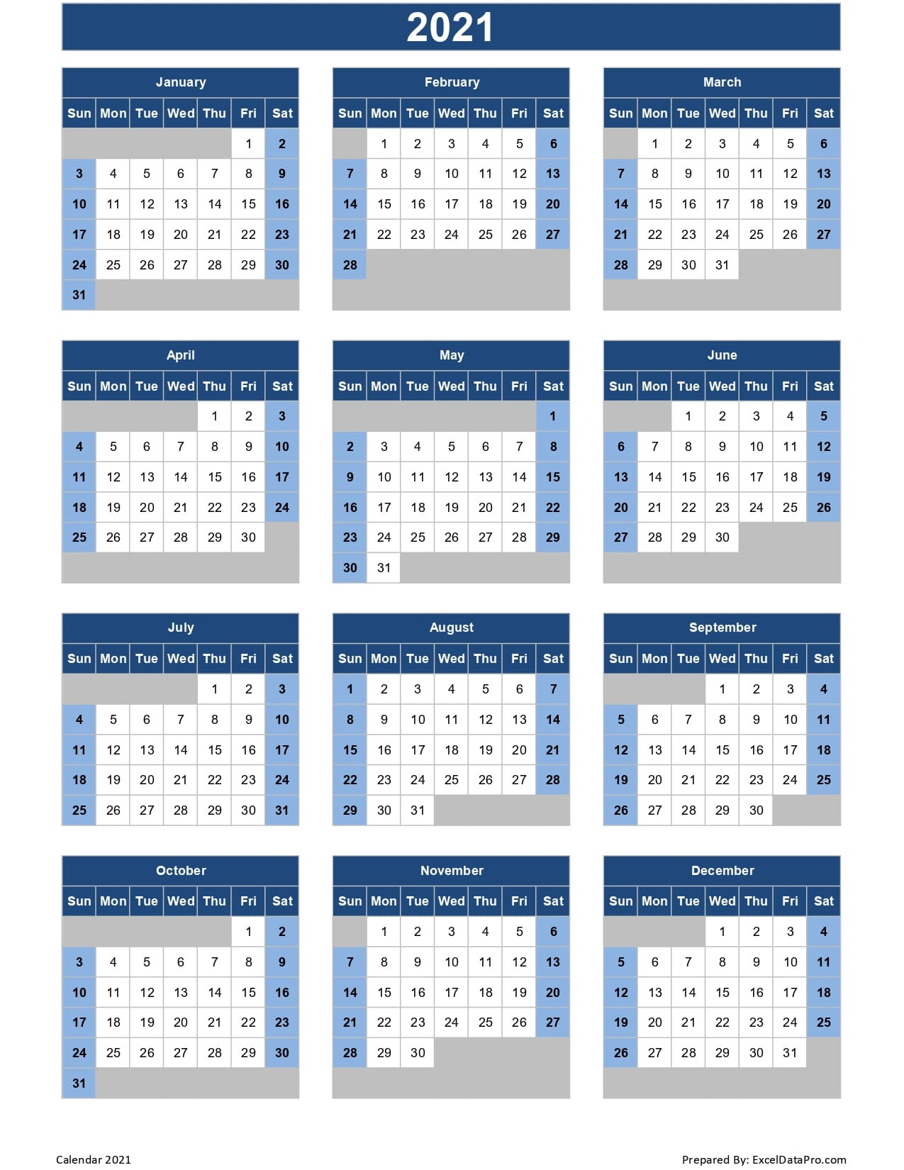 Calendar 2021 Excel Templates, Printable Pdfs &amp; Images  Julian Calendar 2021 2021 Free Printable