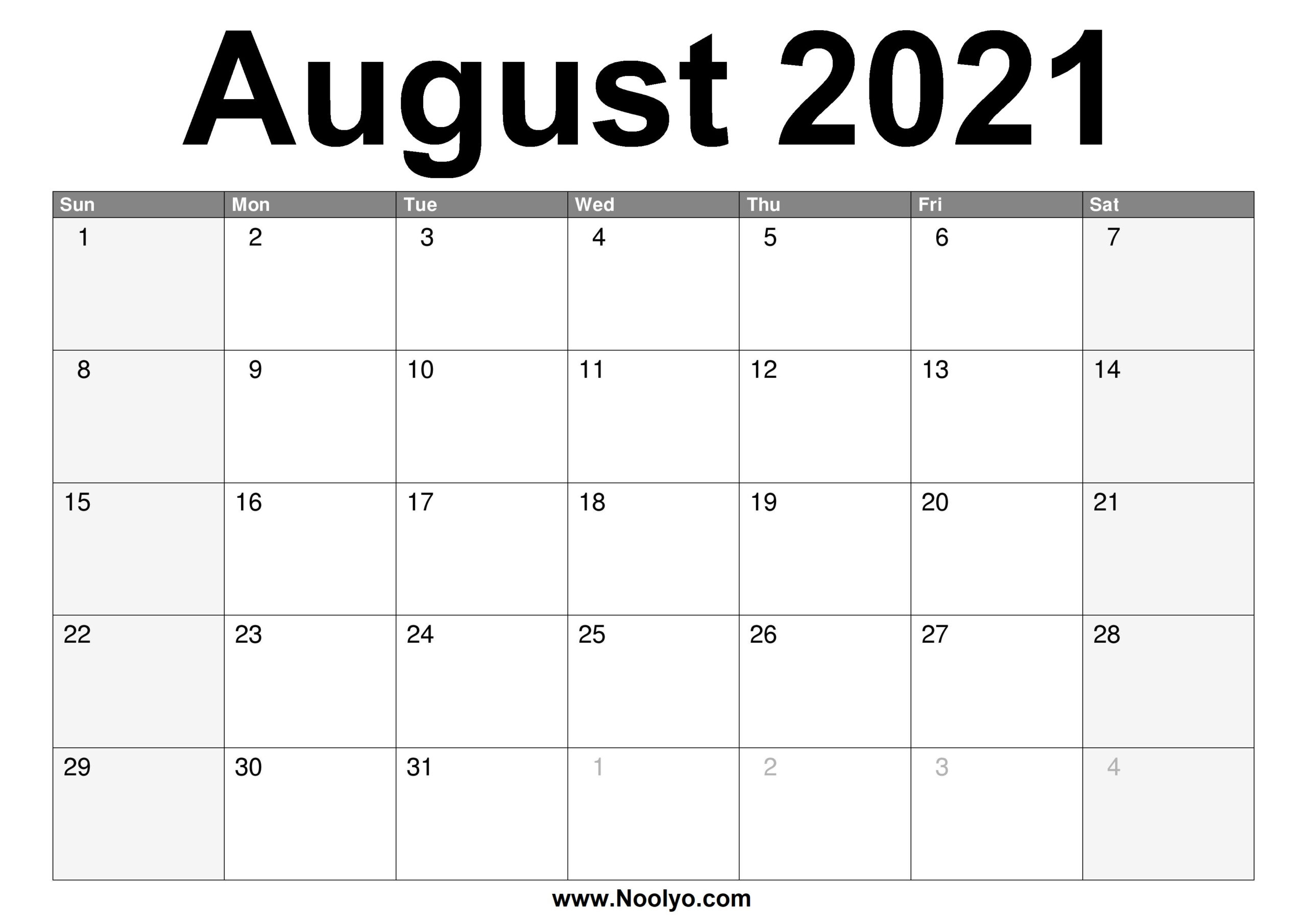 Calendar August 2021 | Printable March  June July August September 2021 Printable Calendar