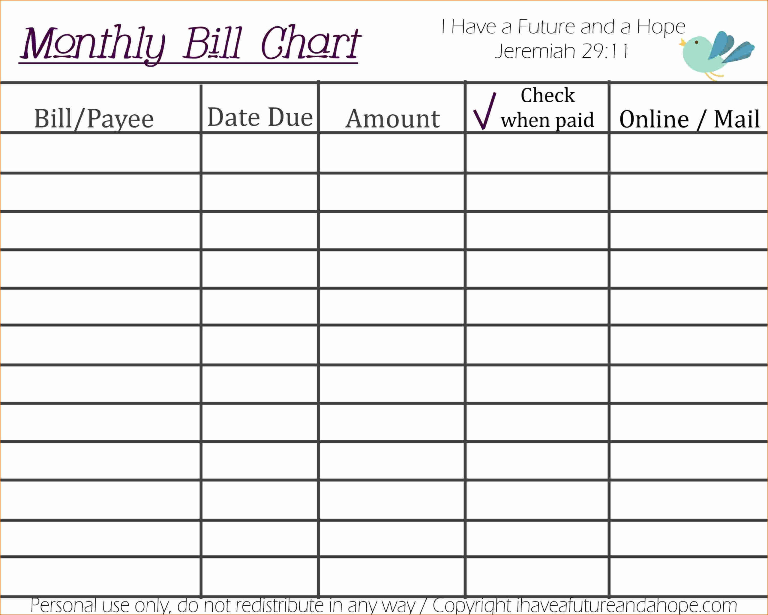 Calendar Bill Organizer | Qualads  Monthly Bill Printable Free