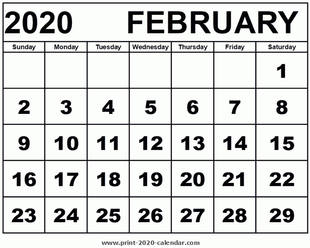 Calendar Feb 9 2020 | Calendar Printables Free Templates  February 202 Calnedar