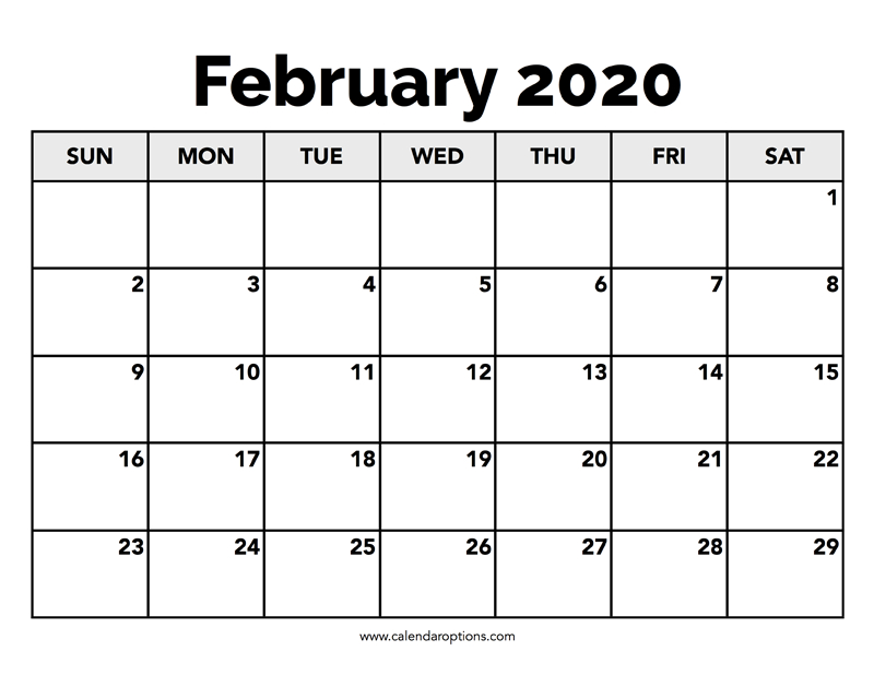 February 202 Calnedar - Template Calendar Design