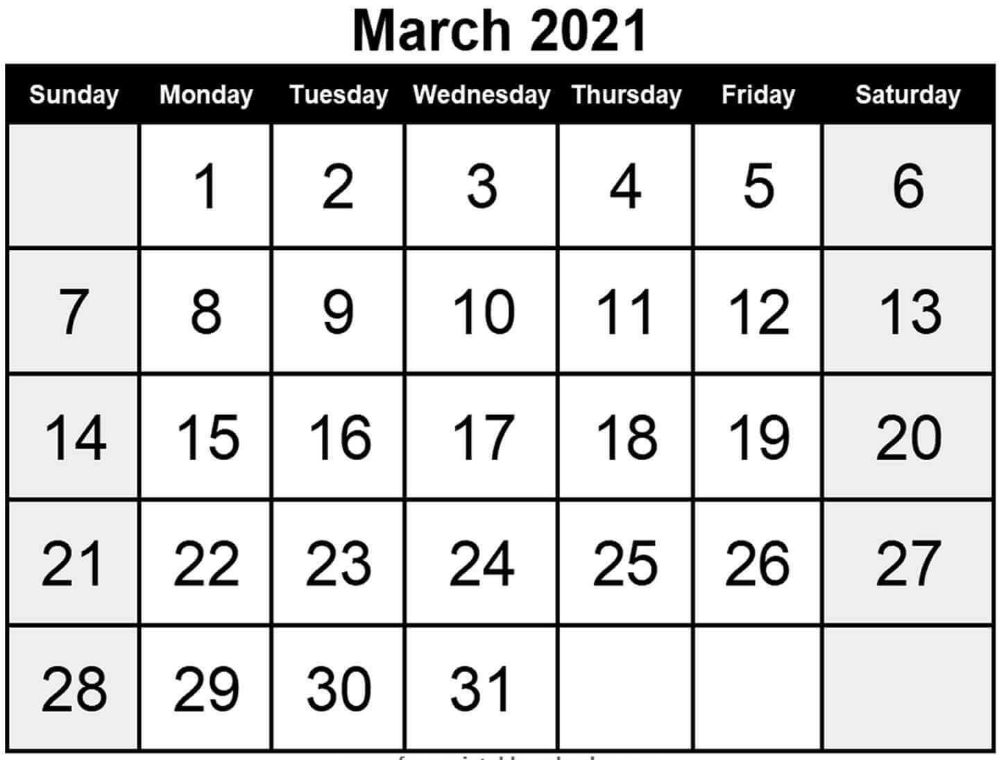 Calendar March 2021 Printable Template In Pdf Word Excel  September 2021 Julian Calender