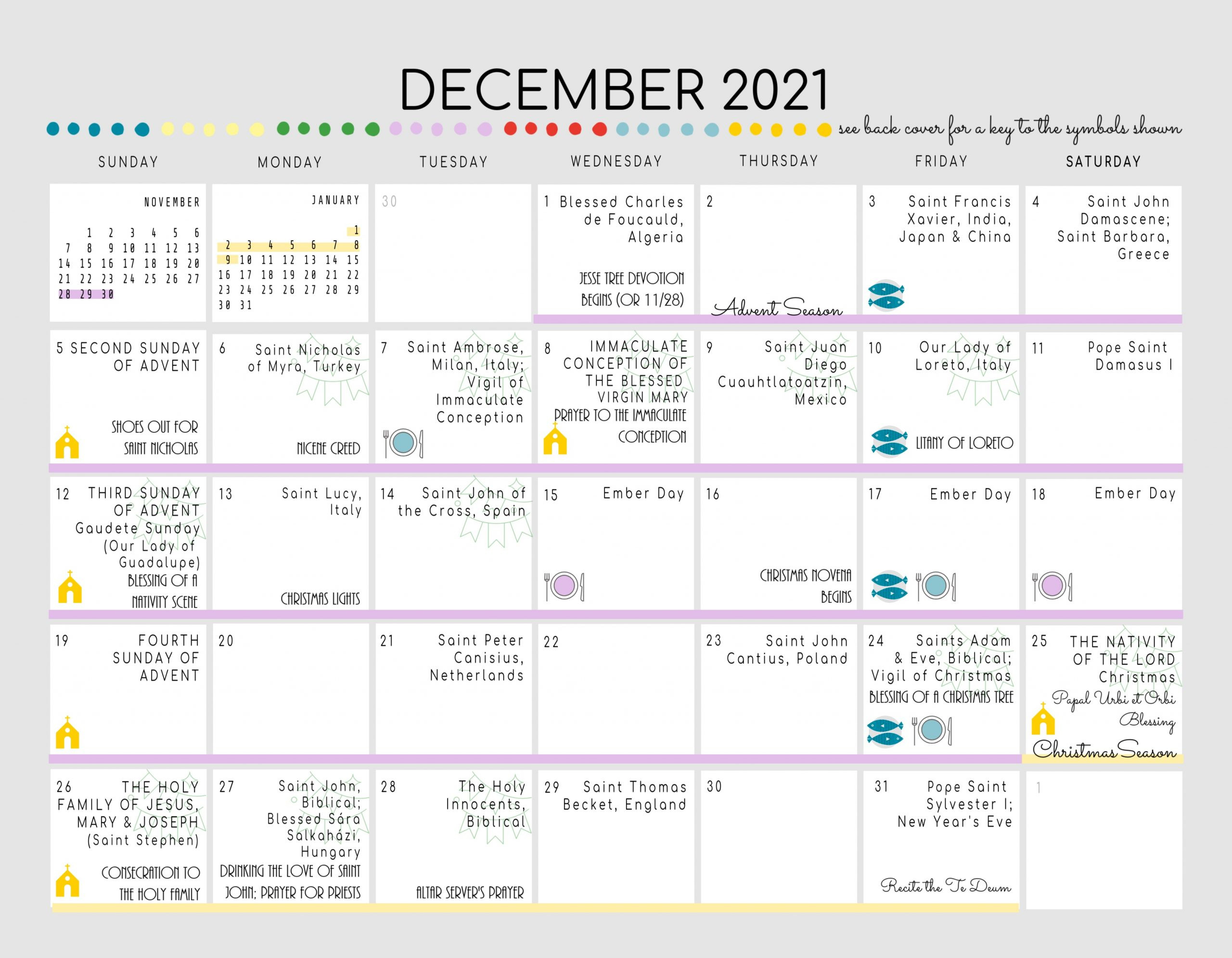 Catholic All Year 2021 Liturgical Calendar With Nrsvce  Liturgical Calendar Dates For 2021