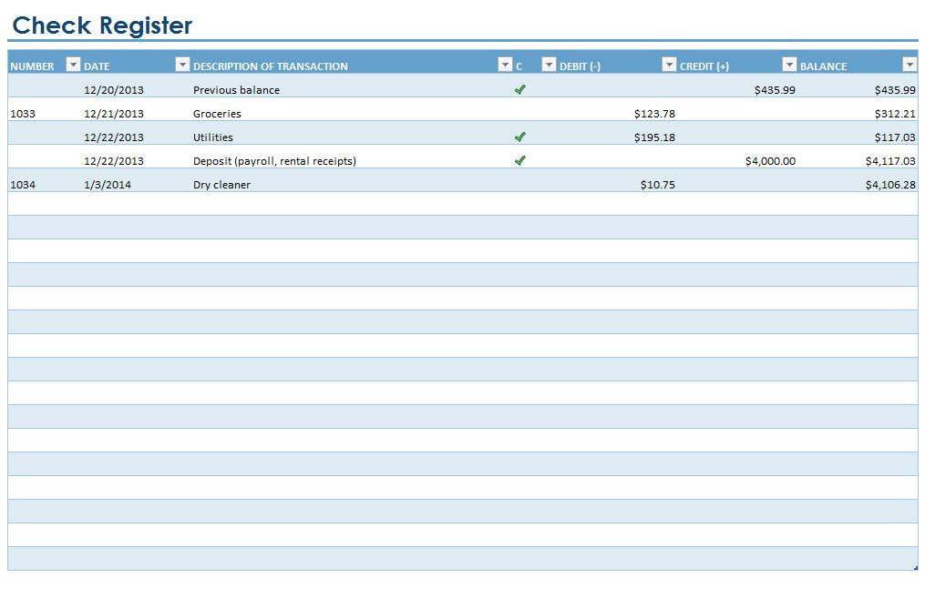 Checkbook Register | Checkbook Register Template  Small Printable Calendar Check Register