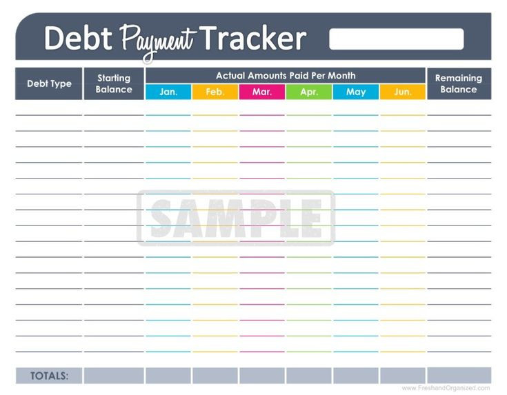 Debt Payment Tracker - Fillable - Personal Finance  Fillable Bill Pay Worksheet