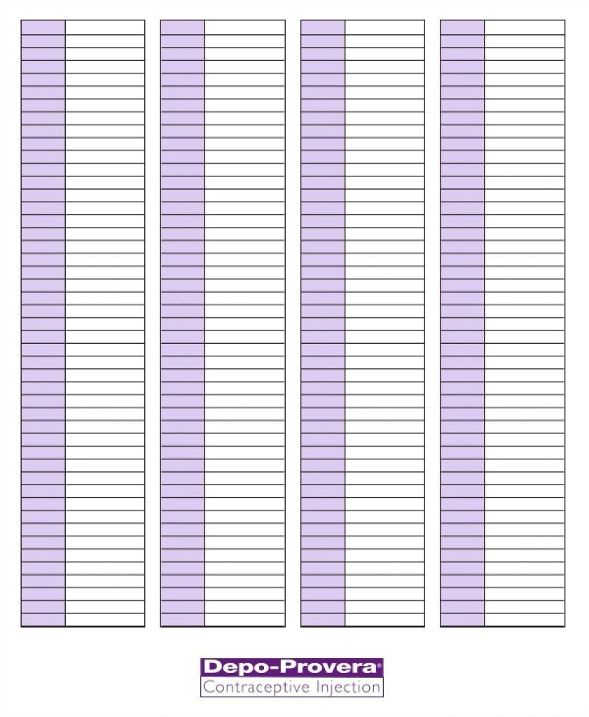 Depo Provera Injection Chart - Template Calendar Design  Depovera Calculator