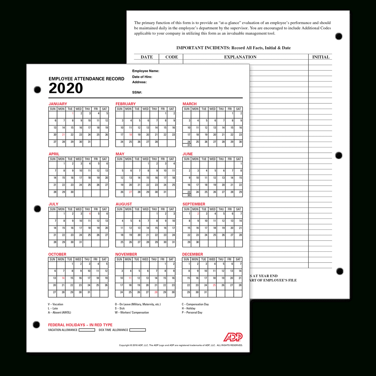 Downloadable 2021 Employee Vacation Schedule | Calendar  Employee Attendance  Calendar Free Printable 2021