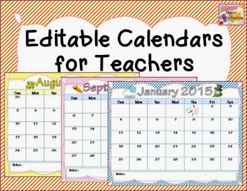 Editable Calendars For Teachers :-Free Calendar Template  Editable Blank Calendar Template