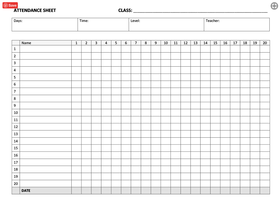 Employee Attendance Sheet 2020 Excel - Calendar Template  Free 2021 Absentee Sheet