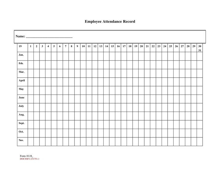 Free 2021 Absentee Sheet - Template Calendar Design