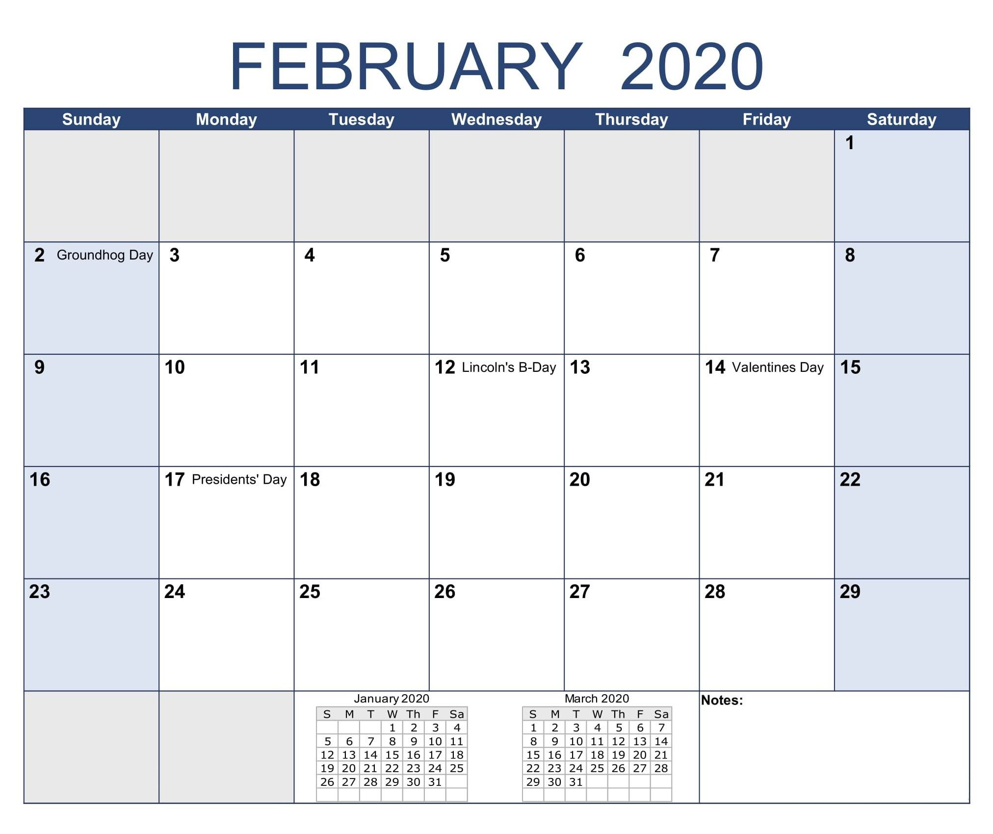 February 2020 Calendar Printable Word - 2019 Calendars For  February 202 Calnedar