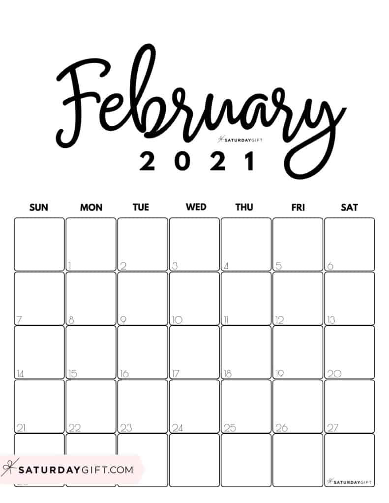 February 2021 Vertical Calendar | Printable March  February 2021 Calendar Printable