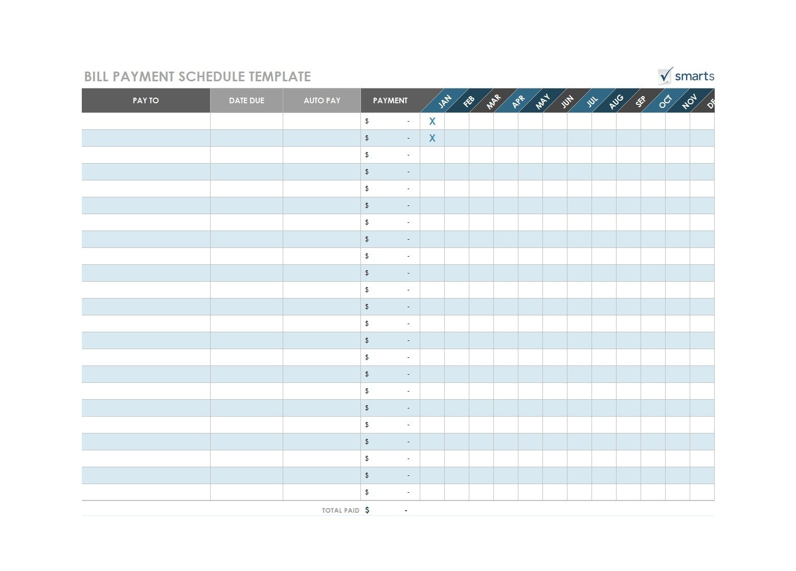 Fillable Monthly Bill Payment Worksheet - Template  Pdf Monthly Bill Worksheet