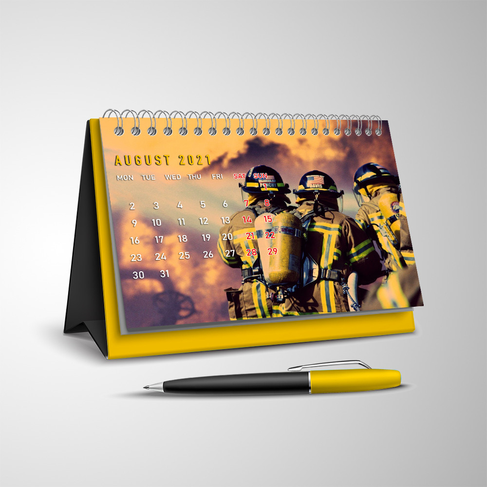 Firefighter 2021 Desk Calendar I2D5 - Buzzcrafty  Firefighter Schedule Calendar 2021