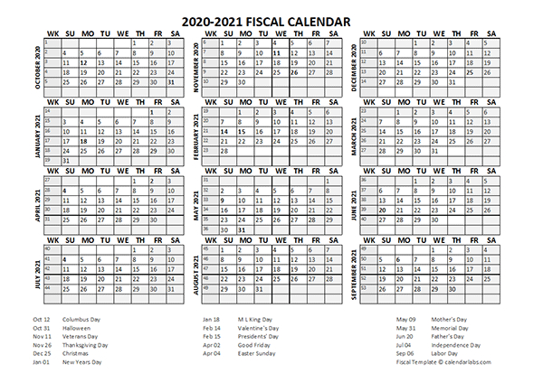 Fiscal Calendar 2020-21 Templates - Free Printable Templates  Aus 2021-2021 Financial Year Period