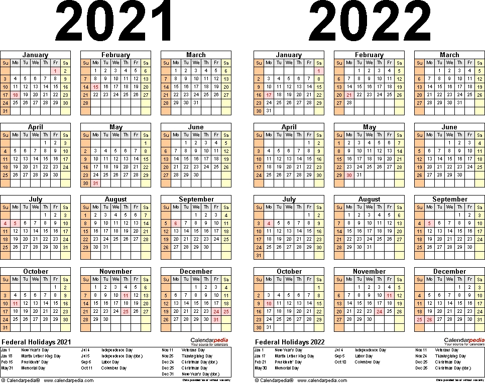 Free 2021 Yearly Calender Template - 2021 Free Printable Calendars - Free Printable Calendars  Two Page Year Planner