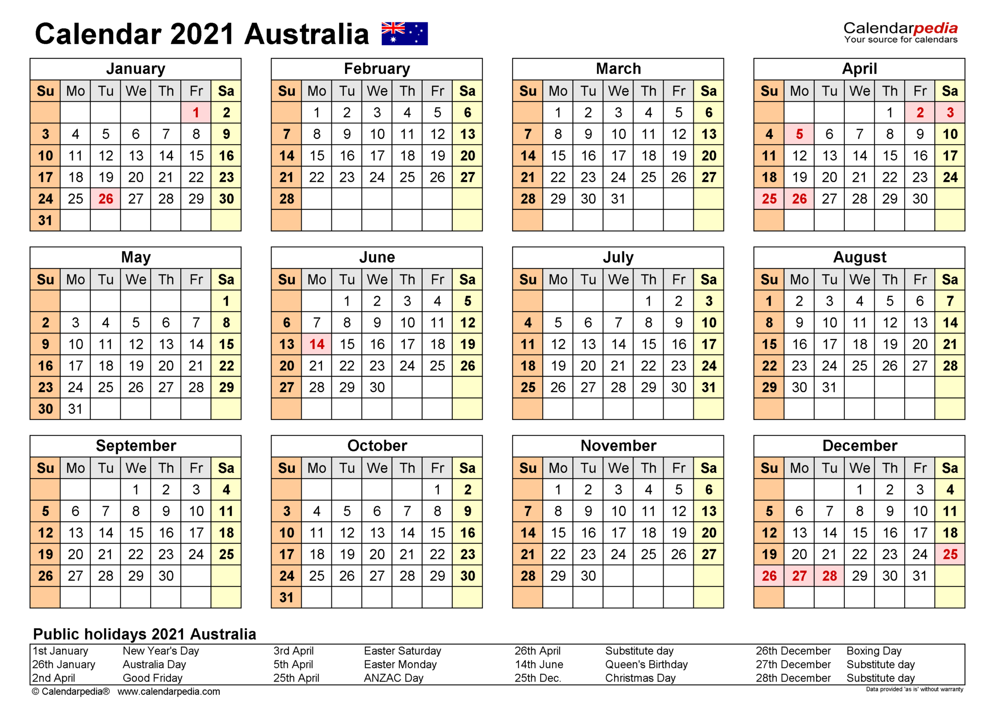 Free Printable 2021 Yearly Calendars  Printable 2021 2021 Depo Calendar