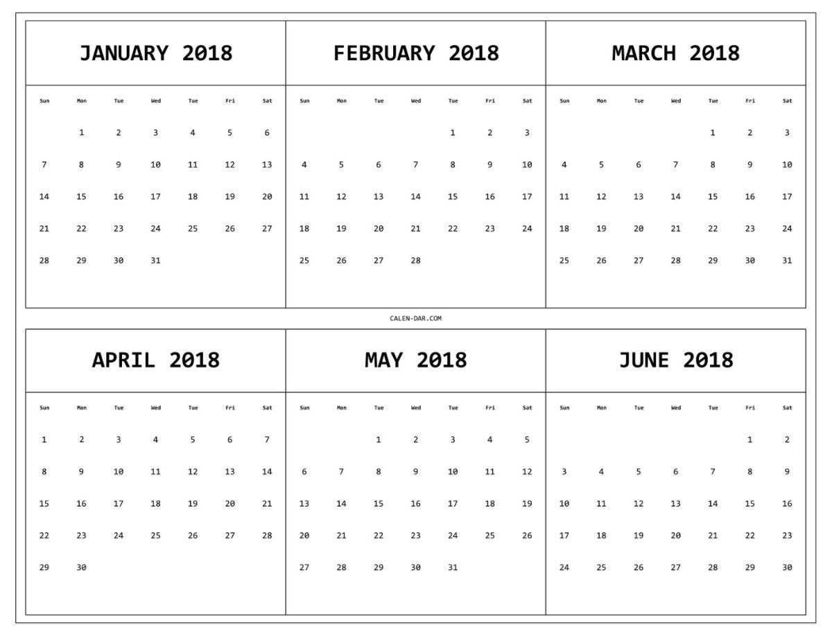 Free Printable Calendar 6 Months | Example Calendar Printable  Free 6 Month Calendar Template