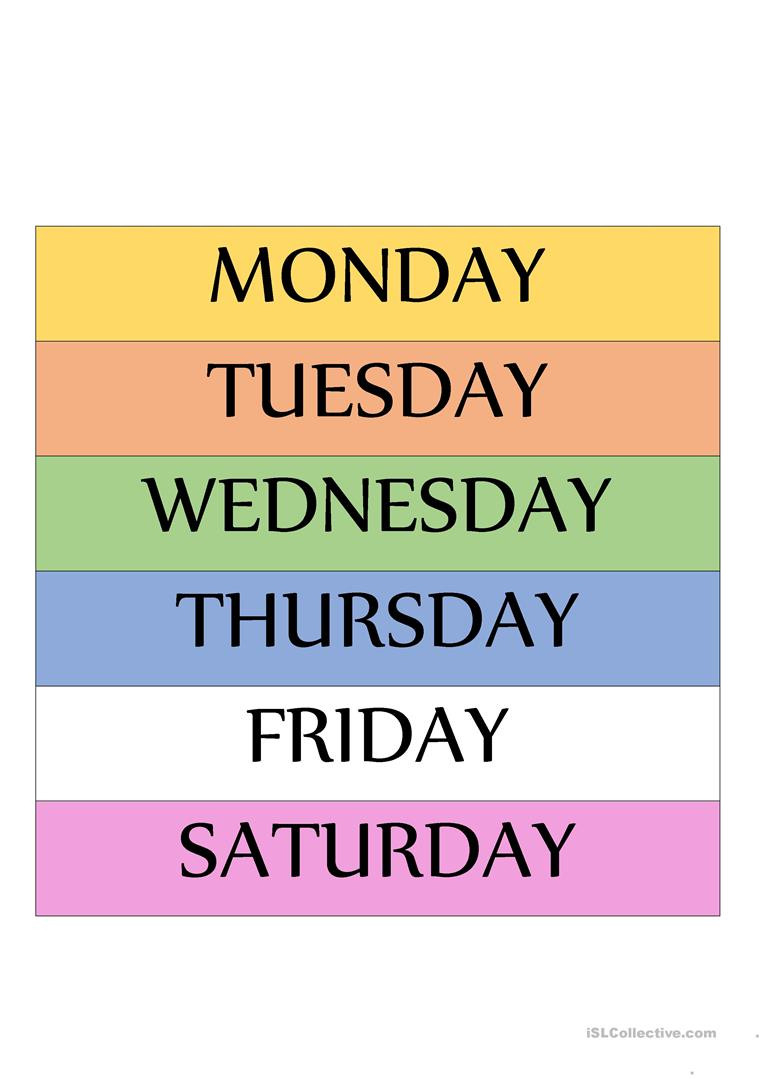 Free Printable Calendar Days Of The Week | Calendar  Days Of The Week Grid For Workers Hours