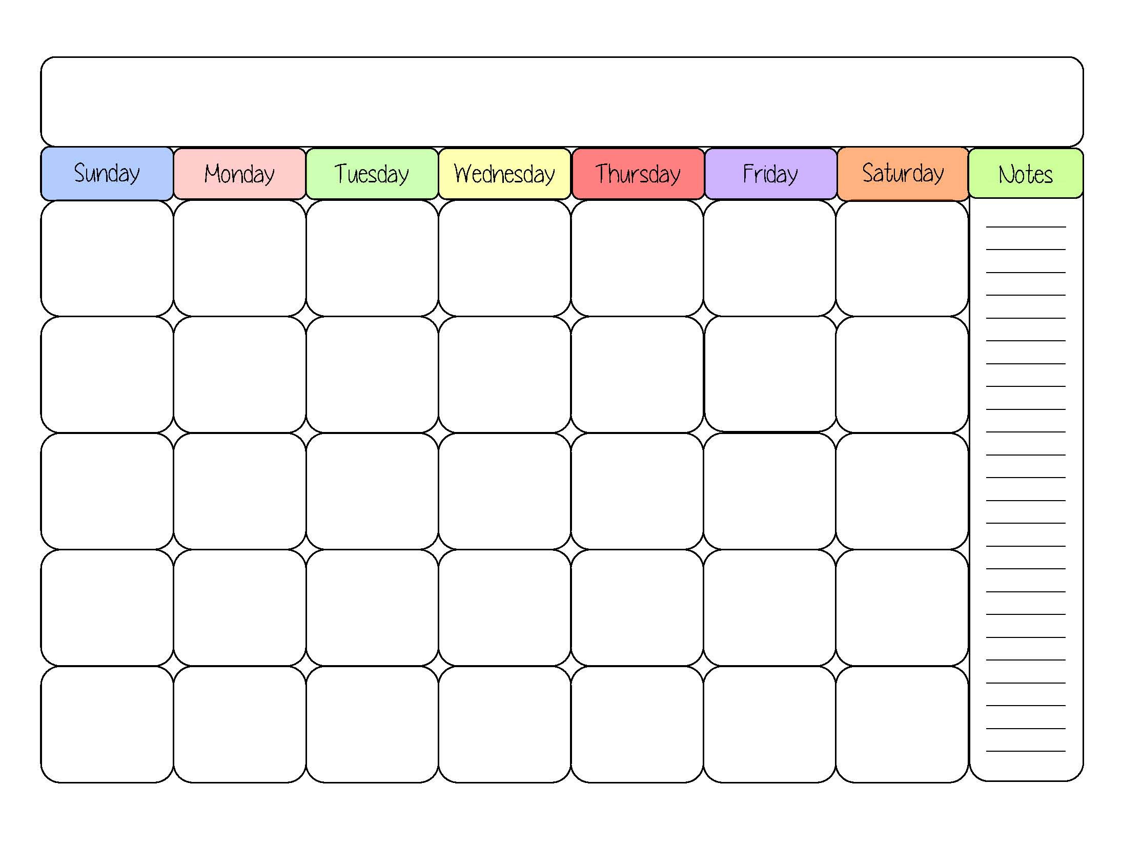 Free Printable Calendar Template Simply Sweet Days  Free Printable Blank Monthly Calendar Templates