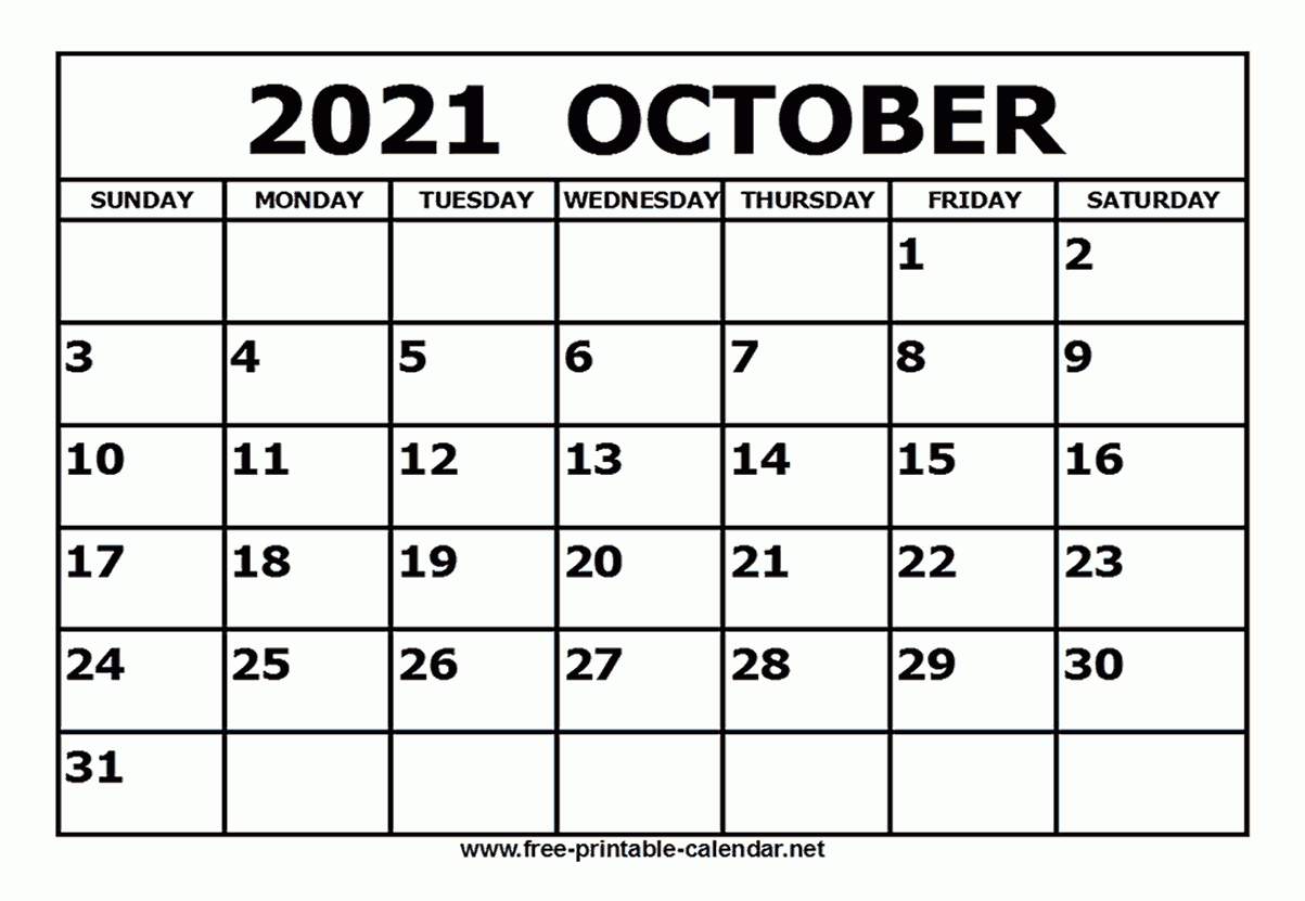 Free Printable October 2021 Calendar  Julian Calendar 2021 2021 Free Printable