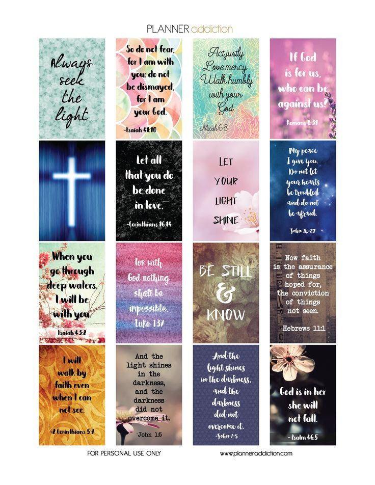 Free Printable Planner Stickers - Bible Scripture - Happy  Printable 365 Bible Verses