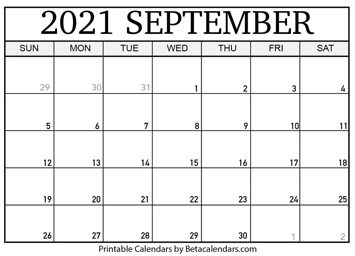 Free Printable September 2021 Calendar  September 2021 Julian Calender