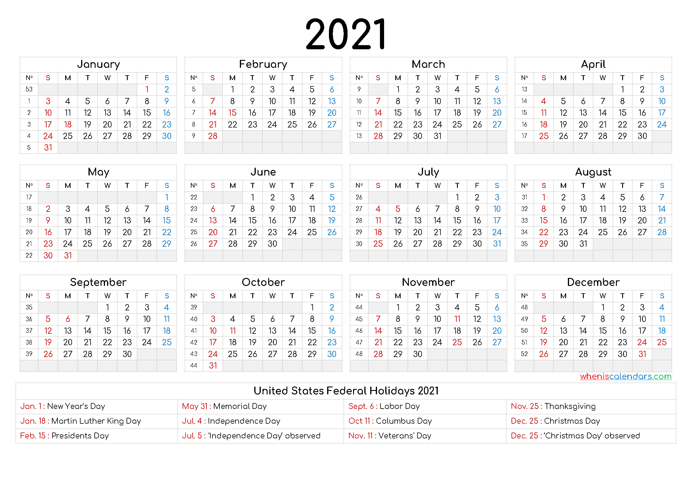 Free Printable Yearly Calendar 2021 And 2022 And Further  Julian Calendar 2021 2021 Free Printable