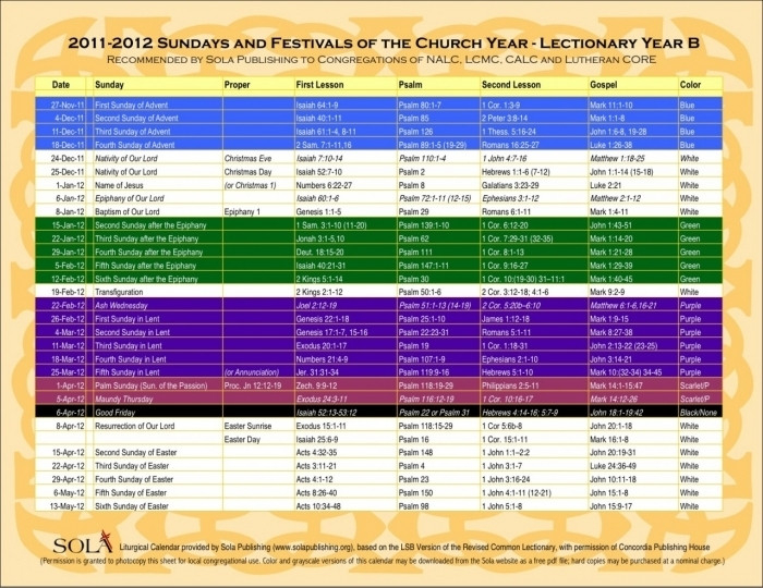 Free United Methodist Liturgical Calendar Template :-Free  Litergical Year United Methodist