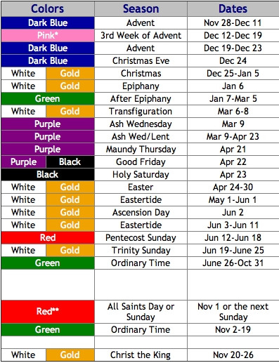 Free United Methodist Liturgical Calendar Template :-Free  Litergical Year United Methodist